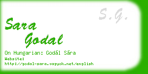 sara godal business card